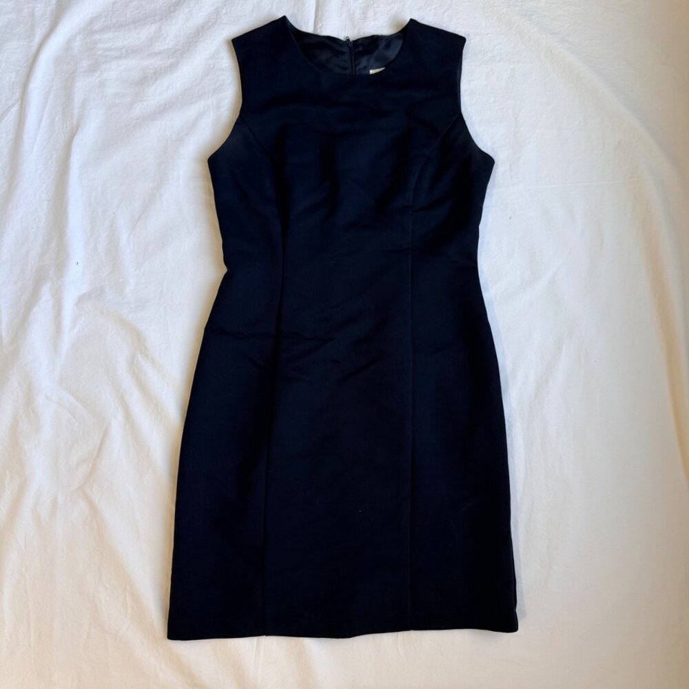 Melrose Collectibles Womens Sleeveless Black Sheath Dress Size 6 Back Zipper